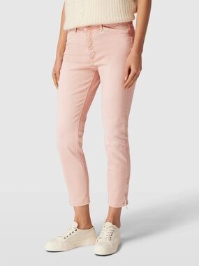MAC Dream Chic Jeans Cropped Zippered Leg Pink Rose Rogue Color Size 2 $248